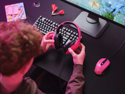 Słuchawki TRUST GXT415P ZIROX HEADSET - PINK 24992 - Galeria zdjęcie 8