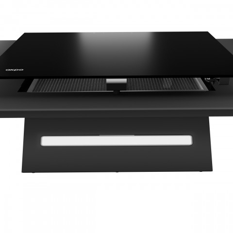 Okap AKPO WK-4 NERO 2.0 60 CZARNY T300 Liniowy LED/Siłownik - Galeria zdjęcie 5
