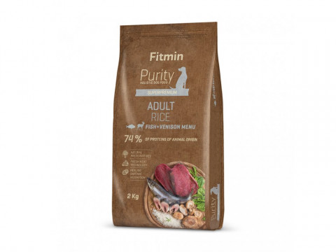 FITMIN Purity Adult Rice Fish & Venison - sucha karma dla psa - 2kg - Galeria zdjęcie 1