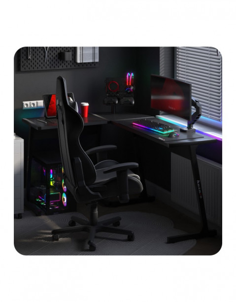 Biurko gamingowe Huzaro Hero 6.0 Black RGB - Galeria zdjęcie 9