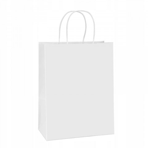 BSTech Torba Papierowa z rączką biała 260x170x310 25 szt 120 gsm - Galeria zdjęcie 1