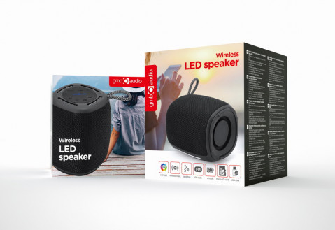 GEMBIRD PRZENOŚNY GŁOŚNIK BLUETOOTH LED CZARNY - Galeria zdjęcie 17