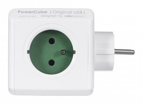 Allocacoc Przedłużacz PowerCube Original USB Green - Galeria zdjęcie 3
