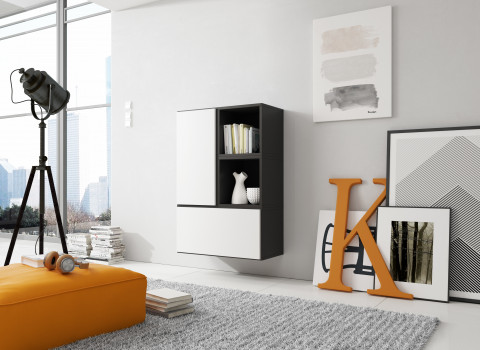 Zestaw meblowy ROCO 17 czarny/czarny/biały - Galeria zdjęcie 1