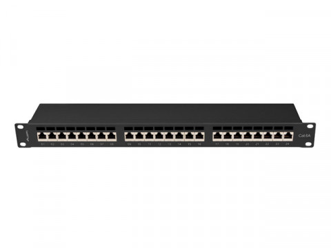 LANBERG PATCH PANEL 24 PORT 1U 19" KAT.6A FTP - Galeria zdjęcie 1