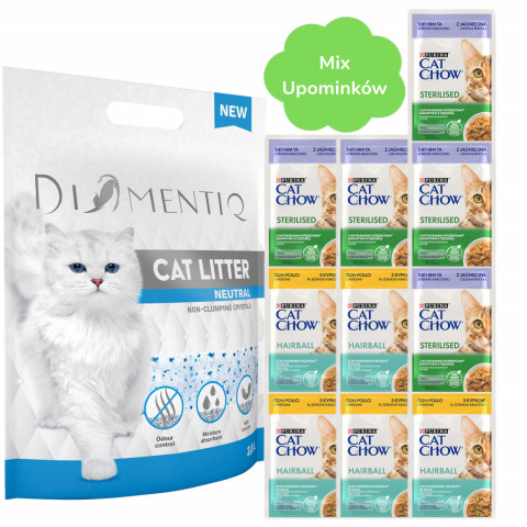 DIAMENTIQ Neutral - żwirek neutralny - 3,8 l + Mix Upominków - Galeria zdjęcie 1