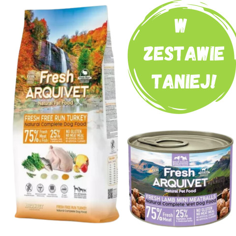 ARQUIVET Fresh Indyk i ryba oceaniczna - półwilgotna karma dla psa - 10kg + GRATIS! - Galeria zdjęcie 1