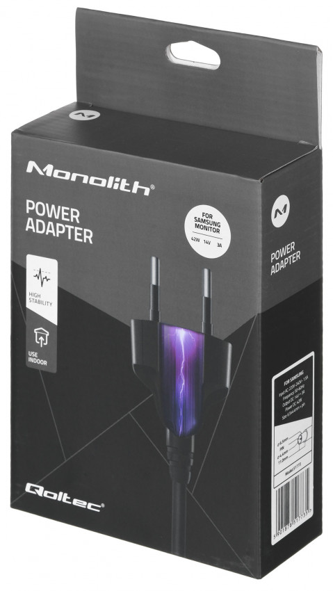 QOLTEC ZASILACZ DO MONITORA SAMSUNG42W 14V 6.5*4.4 - Galeria zdjęcie 6