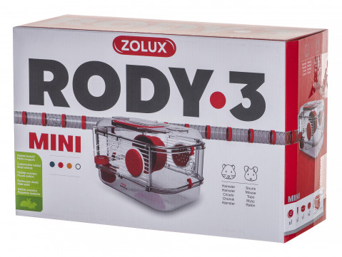 ZOLUX Rody 3 Mini - klatka dla gryzoni - czerwona - Galeria zdjęcie 1