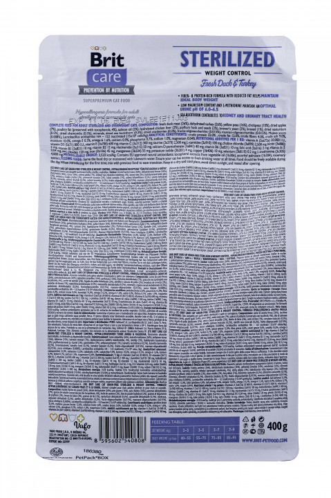 BRIT Care Grain-Free Sterilized Weight Control - sucha karma dla kota - 400 g - Galeria zdjęcie 4