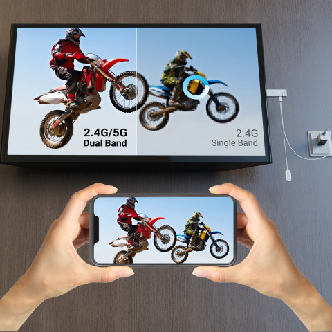 Nadajnik i odbiornik audio/video bezprzewodowy j5create ScreenCast 4K Wireless Display Adapter; kolor biały JVAW76-N - Galeria zdjęcie 8
