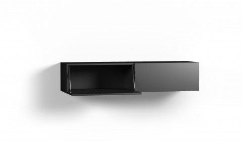 Szafka RTV NEGRO 140x40xH.30 czarny/czarny mat - Galeria zdjęcie 2