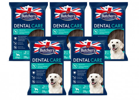 BUTCHER'S Dental Care for large dogs - przysmak dentystyczny dla psów dużych - 5x270g - Galeria zdjęcie 1