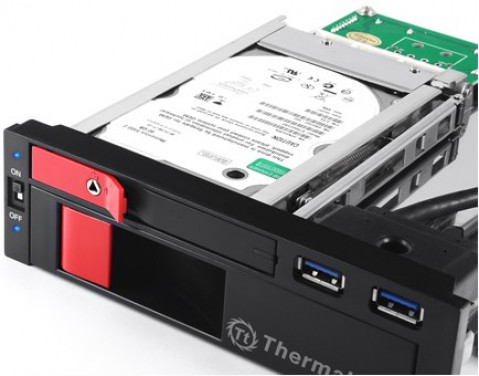 Panel do obudowy Thermaltake Duo HDD Dock 2,5/3,5 SATA3 + 2xUSB 3.0 Czarna - Galeria zdjęcie 3