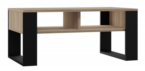 Stolik ława MODERN 2P 90x58xH50 sonoma/czarny - Galeria zdjęcie 1