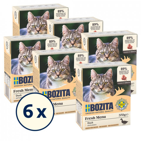 BOZITA Fresh Menu Kaczka w sosie - mokra karma dla kota 6x370g - Galeria zdjęcie 2