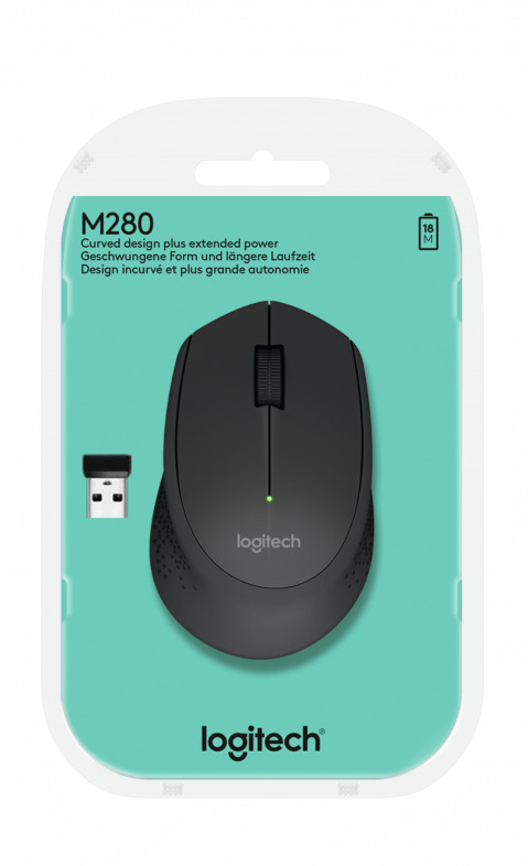 Logitech Wireless Mouse M280, Czarna, EWR2 - Galeria zdjęcie 2
