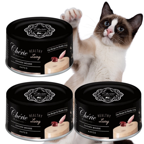 CHERIE Mus z kurczaka - mokra karma dla kota - 3x80g - Galeria zdjęcie 1