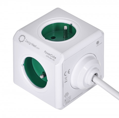 Allocacoc Przedłużacz PowerCube Extended USB 1.5 m Green - Galeria zdjęcie 2