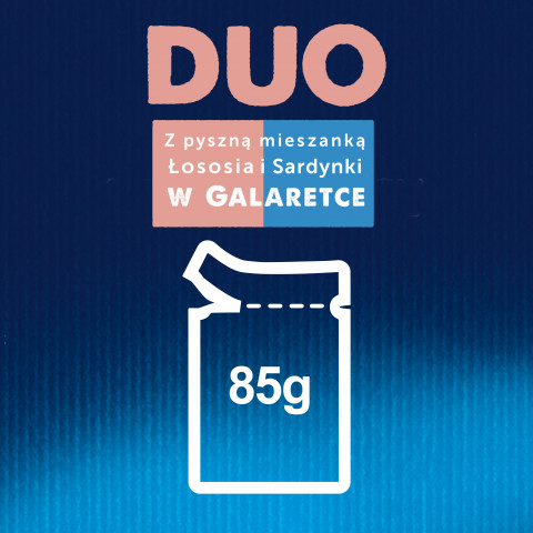 Felix Fantastic Duo Sardynka Łosoś - mokra karma dla kota - 85g - Galeria zdjęcie 3