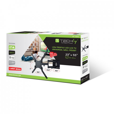 TECHLY UCHWYT ŚCIENNY TV LED/LCD 23-55 CALI 45KG O - Galeria zdjęcie 2