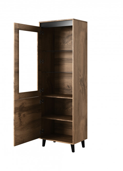 Witryna NORD 60x38x182,5 dąb wotan/antracyt - Galeria zdjęcie 2