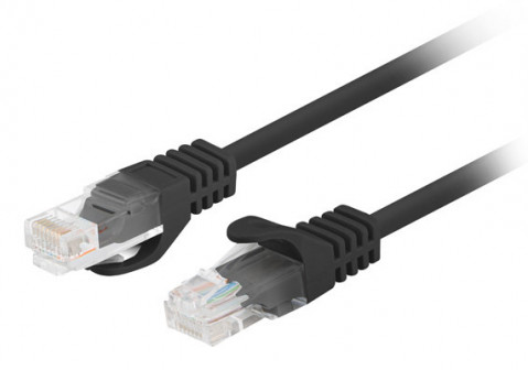 PATCHCORD KAT.6 UTP 2M CZARNY FLUKE PASSED LANBERG 10-PACK - Galeria zdjęcie 1