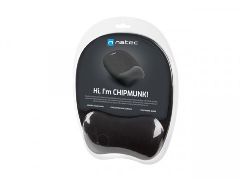 Natec Podkładka z wypełnieniem piankowym pod mysz CHIPMUNK czarna - Galeria zdjęcie 2