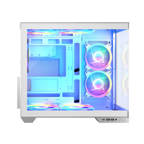 MODECOM OBUDOWA VOLCANO PANORAMA ARGB 3F MIDI WHT - Galeria zdjęcie 5