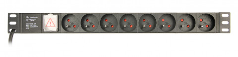 GEMBIRD LISTWA ZASILAJĄCA RACK 19" (PDU) 1U, 16A - Galeria zdjęcie 2