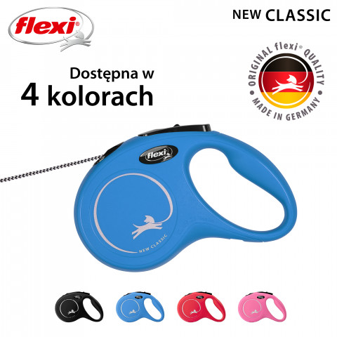 FLEXI New Classic S niebieska - automatyczna smycz dla psa - 5m - Galeria zdjęcie 2