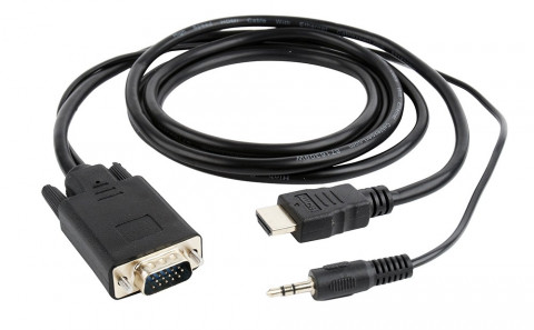 Gembird adapter hdmi-a(m)->vga(f)+audio, na kablu a-hdmi-vga-03-6 - Galeria zdjęcie 1