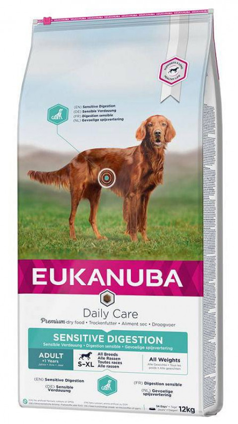 EUKANUBA Daily Care Adult Sensitive Digestion - sucha karma dla psa - 12 kg - Galeria zdjęcie 1