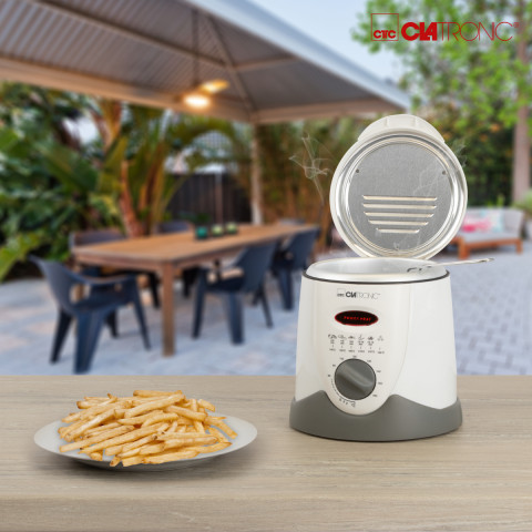 Frytownica Clatronic FFR 2916 z fondue (1l 840W biało-szara) - Galeria zdjęcie 7