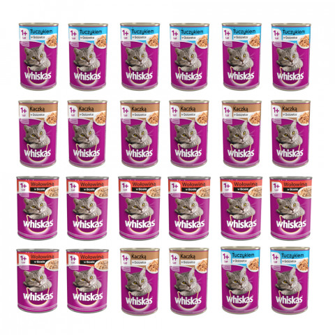 WHISKAS Adult MIX 3 SMAKÓW w galaretce i sosie - mokra karma dla kota - 24x400g - Galeria zdjęcie 1