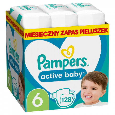 Pieluszki Pampers Active Baby rozmiar 6 13-18 kg 128 szt. - Galeria zdjęcie 1