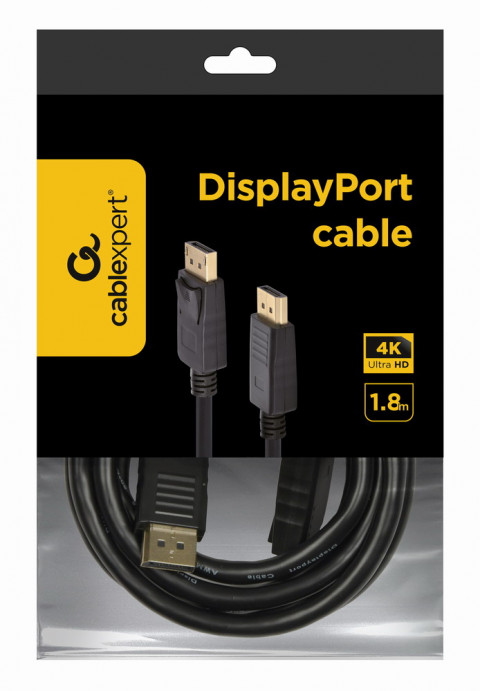 Kabel Gembird ( DisplayPort M-M 1,8m czarny ) - Galeria zdjęcie 3