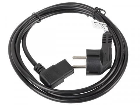 Lanberg kabel zasilający vde 90" cee 7/7->c13 1.8m ca-c13c-12cc-0018-bk - Galeria zdjęcie 2