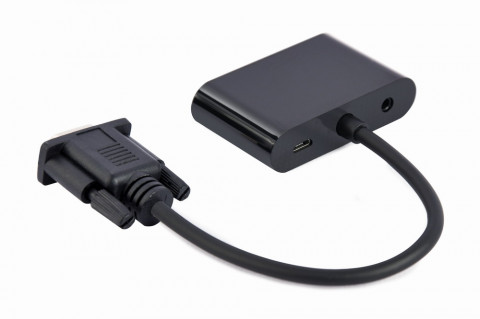 GEMBIRD KONWERTER SYGNAŁU VGA DO HDMI + VGA CZARNY - Galeria zdjęcie 3