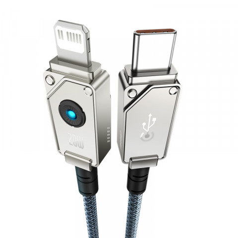 Kabel Baseus Unbreakable USB C-IP 20W 1m (biały) - Galeria zdjęcie 5