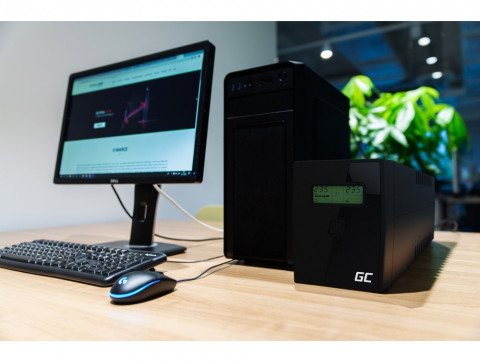 GREEN CELL ZASILACZ AWARYJNY UPS01LCD 600VA 360W - Galeria zdjęcie 3