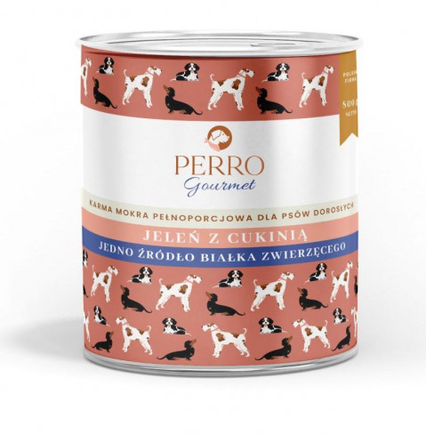 PERRO Gourmet Jeleń z cukinią - mokra karma dla psa - 800g - Galeria zdjęcie 1