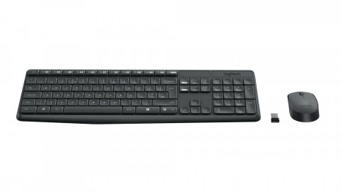 Klawiatura + Mysz Logitech MK235 bezprzewodowa, szara, us - Galeria zdjęcie 10