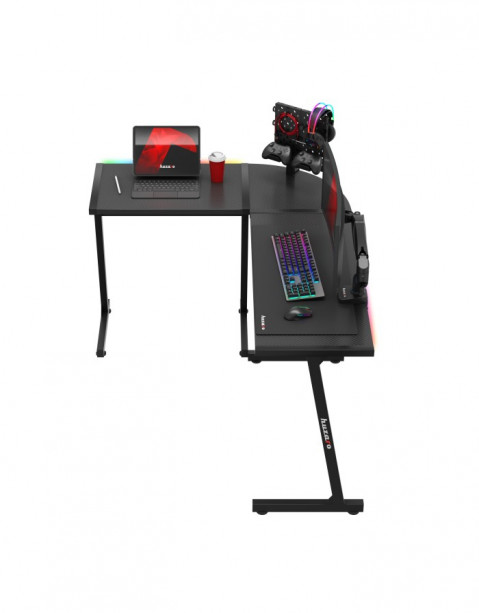 Biurko gamingowe Huzaro Hero 6.0 Black RGB - Galeria zdjęcie 12