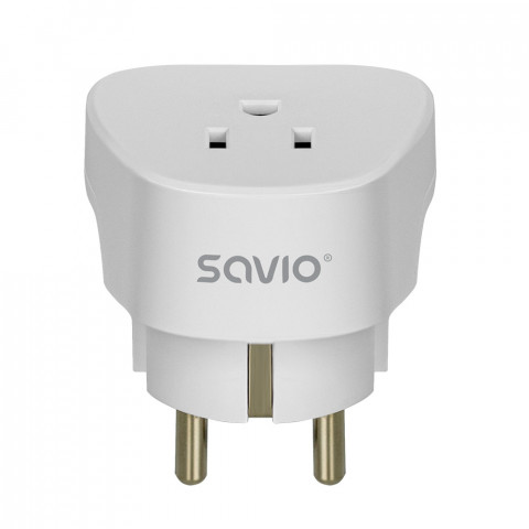 SAVIO ADAPTER PODRÓŻNY, GNIAZDO US – WTYK EU AP-01 - Galeria zdjęcie 1