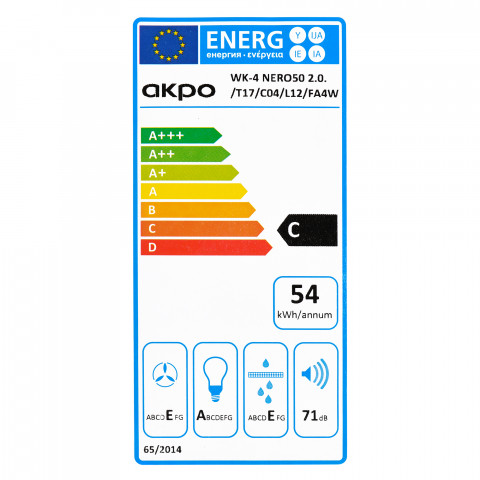 Okap AKPO WK-4 NERO LINE 2.0 50 CZARNY T300 Liniowy LED/Siłownik - Galeria zdjęcie 20