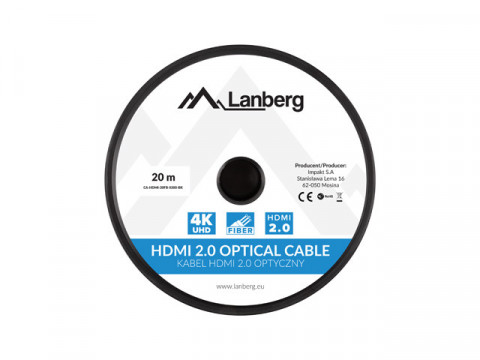 LANBERG KABEL HDMI M/M V2.0 20M OPTYCZNY AOC - Galeria zdjęcie 4