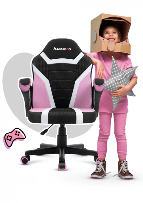 Fotel gamingowy dla dziecka HZ-Ranger 1.0 pink msh - Galeria zdjęcie 2