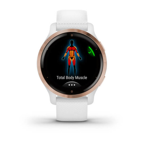 Zegarek Garmin Venu 2S (40 mm) Rose Gold Stainless Steel Bezel / White Case / Silicone Band - Galeria zdjęcie 6