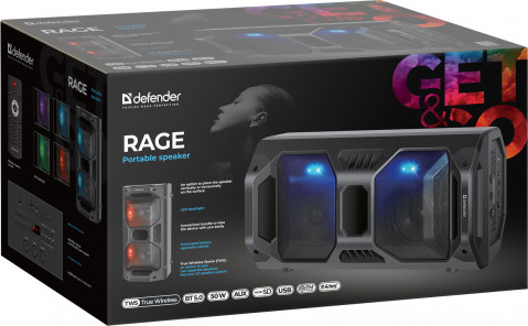 DEFENDER GŁOŚNIK BLUETOOTH 5.0 RAGE 50W 65109 - Galeria zdjęcie 9